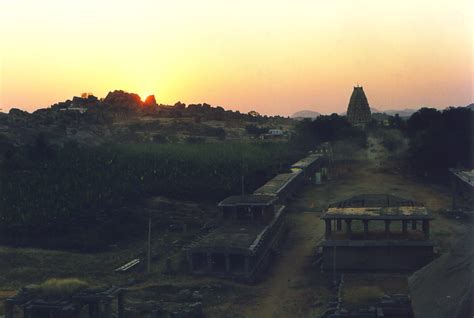 Sunset Over The Main Drag A Picture From Hampi India Travel Writing