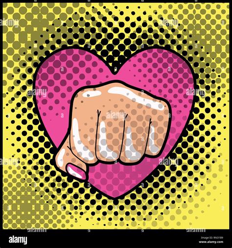 Hand Human Expressing Power Fist Pop Art Stock Vector Image And Art Alamy