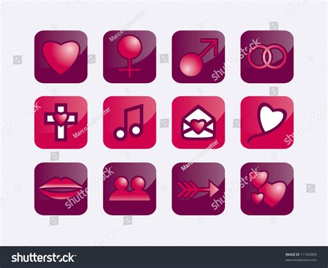 Love And Sex Icons Stock Vector Illustration 11764909 Shutterstock
