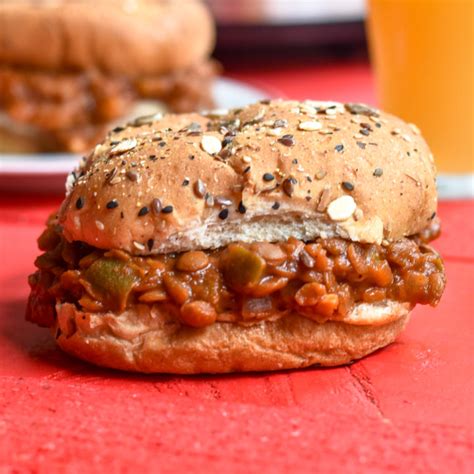 Slow Cooker Lentil Sloppy Joes Thyme And Love