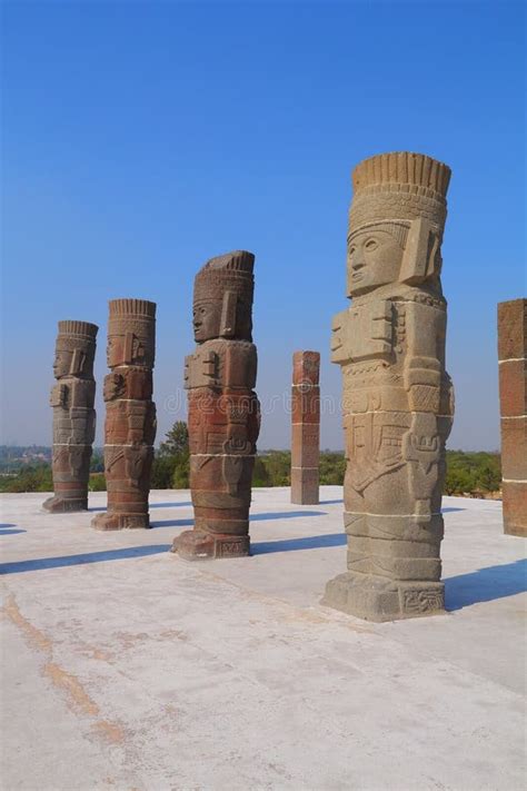 Toltec Sculptures In Tula Hidalgo Mexico Xxiv Editorial Photography