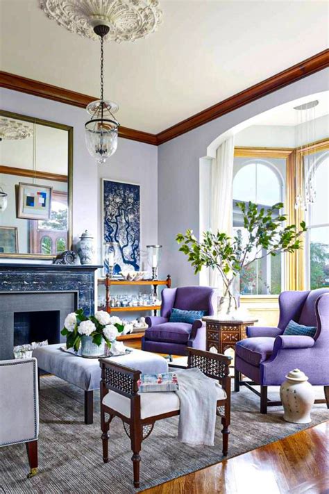 Gray living room paint comes in many different shades and hues, including falcon gray, charcoal and slate gray. 39+ Colorful and purple living room design ideas in This ...
