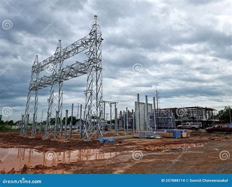 Construction Of Substation Steel Structure Of High Voltage Take Off