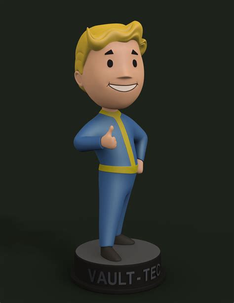 Artstation Fallout Vault Boy Modeling For 3d Printing