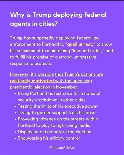 Why Is Trump Deploying Federal Agents In Cities Trump Has Supposedly