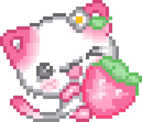 Strawberry Cake Pixel Art Pixel Art Grid Pixel Art Easy Pixel Art