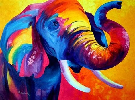 Acrylic Abstract Elephant Painting Best Painting