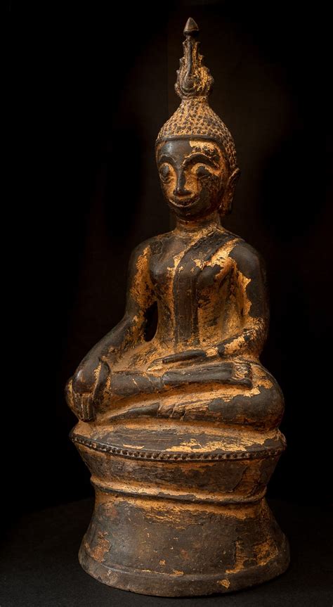 Antique Phra Shakyamuni Ayutthaya Thai Gilt Bronze Buddha Statue 275 Cm