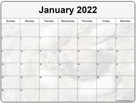 Printable January Calendar 2022 Printable Calendar 2021