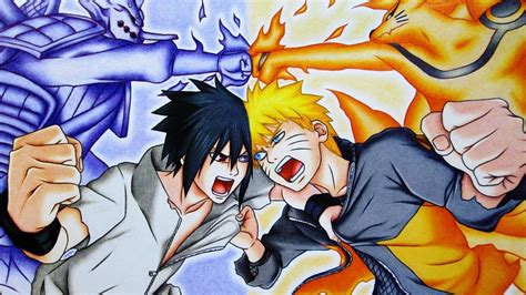 Naruto And Sasuke Naruto Vs Sasuke Desenhos De Anime Desenho De Anime