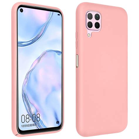 Huawei P40 Lite Semi Rigid Silicone Back Cover Soft Touch Finish Pink