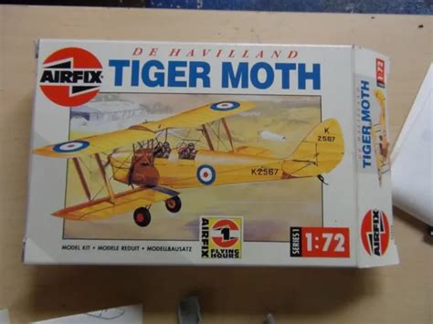 Airfix Vintage De Havilland Tiger Moth Model Kit Scale New