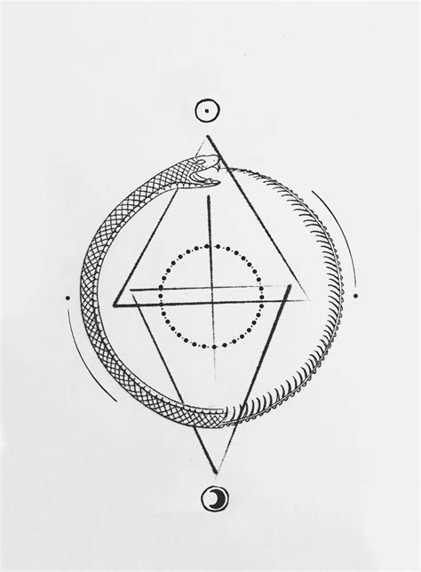 Geometric Ouroboros Tattoo Designed By Ben Ellenbecker Bonemarrow
