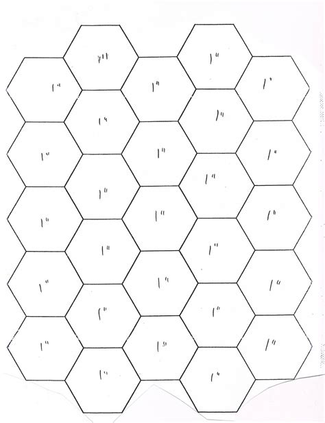 3 4 Inch Hexagon Template Printable