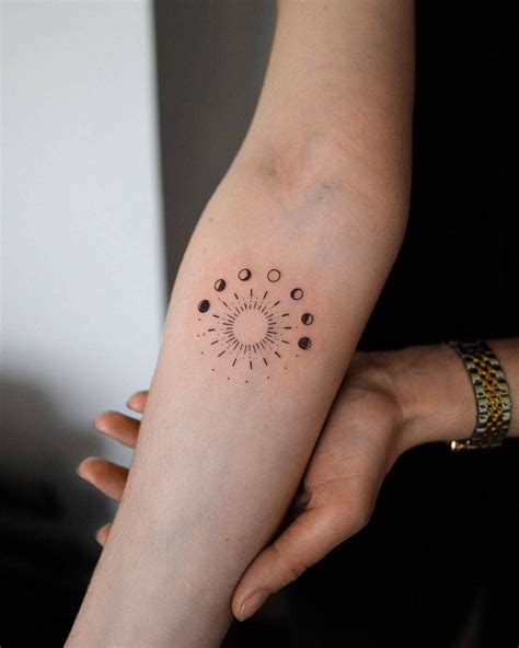 Little Tattoos Shared A Post On Instagram Sun Moon Phases By