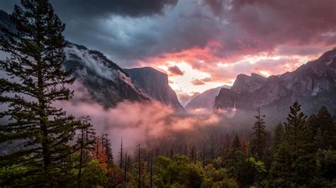 Yosemite National Park Wallpaper 4k Yosemite Valley Misty Morning