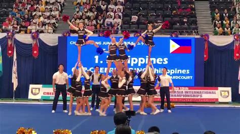caioc team philippines senior high school cheerleading asia international open championship
