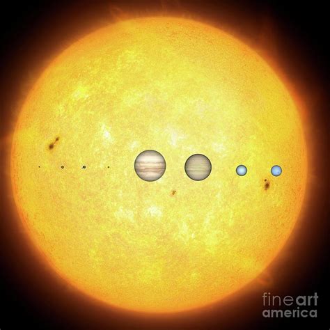 Planets Compared To The Sun Photograph By Mark Garlickscience Photo
