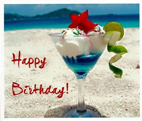Happy Birthday Beach Drinks Fun Birthday Celebration