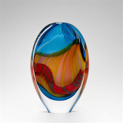 Blown Glass Ornament Turquoise Paradiso Medium Stoneform Glass Blowing Contemporary Glass