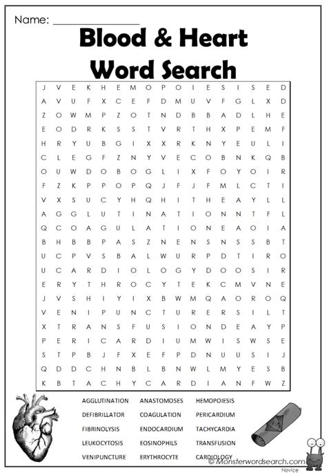 Blood And Heart Word Search