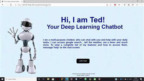 The second method involves a deep learning chatbot, which handles all of the conversations itself and removes the need for a customer service team. GitHub - Karan-Malik/Chatbot: A Deep-Learning multi ...