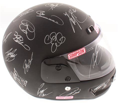 This helmet can be signed if requested. Full-Size Racing Helmet Signed by (30) With Dale Earnhardt ...