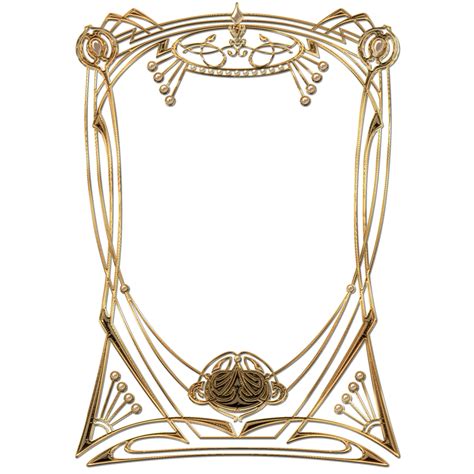 Art Deco Golden Frame Transparent Png Stickpng