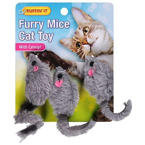 Ruffin It Furry Mice With Catnip Cat Toy 1 Ea Cat Toys Fairvalue