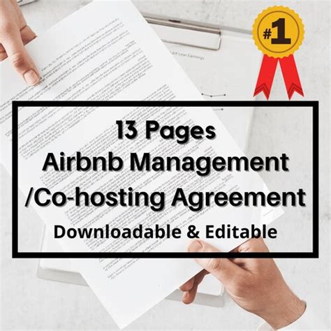 Co Host Contract Corporate Lease Airbnb Arbitrage Rental Etsy