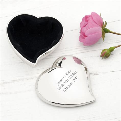 Personalised Miniature Heart Trinket Box Gift Factory