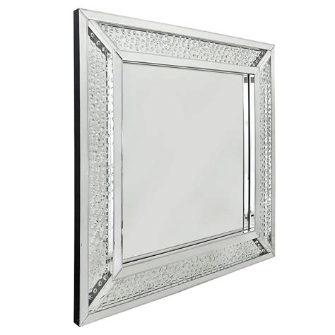 floating crystal square wall mirror picture perfect home