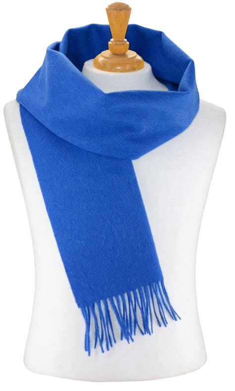 Royal Blue Color Wool Neck Scarf Biagio 100 Wool Neck Scarve
