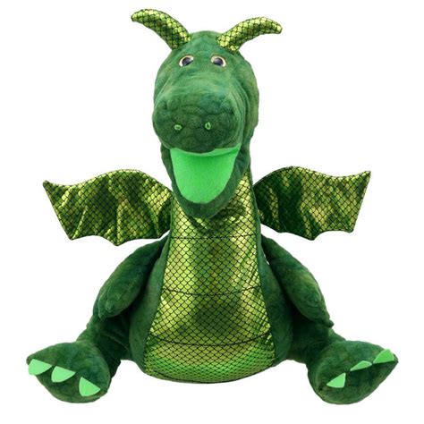 Enchanted Green Dragon Puppet Mackite