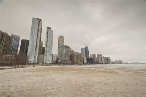 Winter Time In Downtown Chicago Editorial Stock Image Image Of