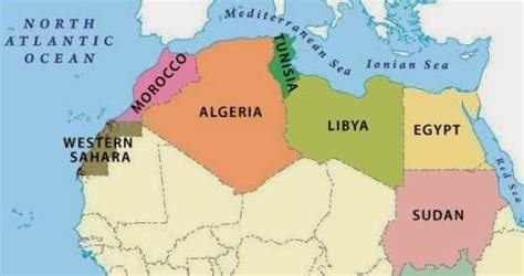 Political Map Of North Africa
