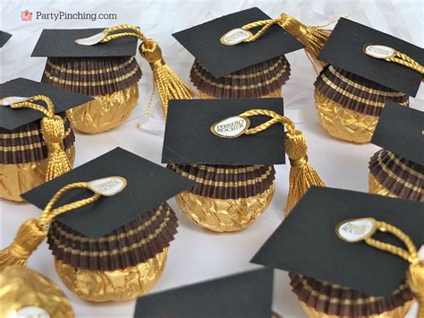 Ferrero Rocher Graduation Caps Best Diy Grad Party Favor Recipe Food Idea