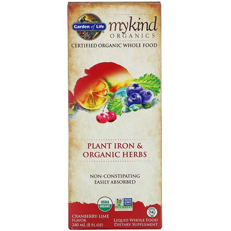 Garden Of Life Garden Of Life Mykind Organics Plant Iron And Organic