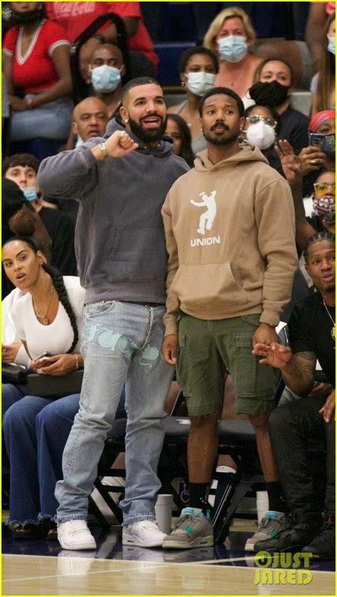 Drake And Michael B Jordan Sit Courtside At A Varsity Basketball Game In La Photo 4572261