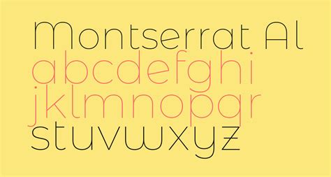 Montserrat Alternates Thin Free Font What Font Is