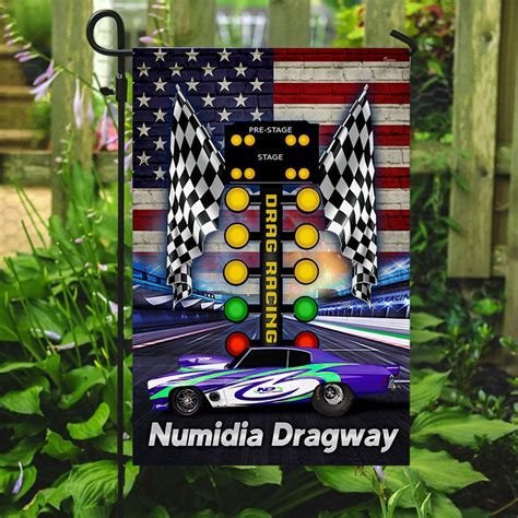 Drag Racing Flag Our Team Car Numidia Dragway Mln22fv2 Flagwix