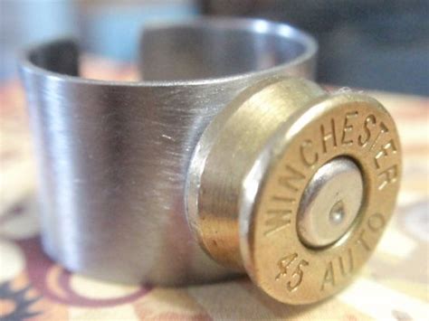 Bullet Casing Ring 45 Caliber Winchester Shell In Adjustable Etsy