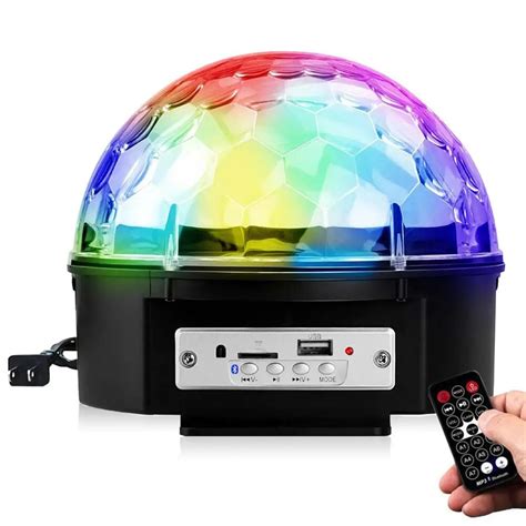 18w Bluetooth Sound Activated 9 Colors Led Music Crystal Magic Ball