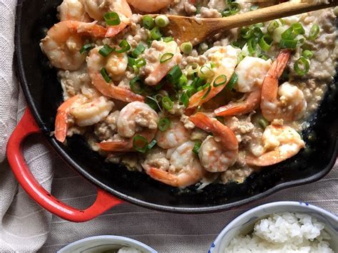 Creamy Garlic Shrimp Over Rice Recipe Seafood Dinner Winter Dinner