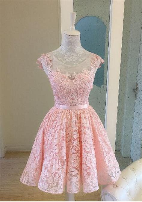 Cute Pink Homecoming Dresslace Up Short Homecoming Dresses On Luulla