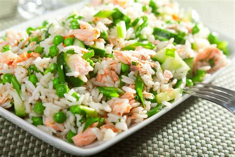 Summer Salmon Rice Salad Recipe Kayla Itsines