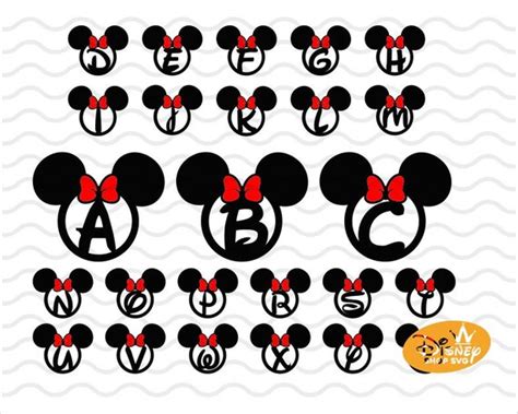 Disney Alphabet Svg Disney Font Svg Minnie Font Svg Mickey Etsy Images