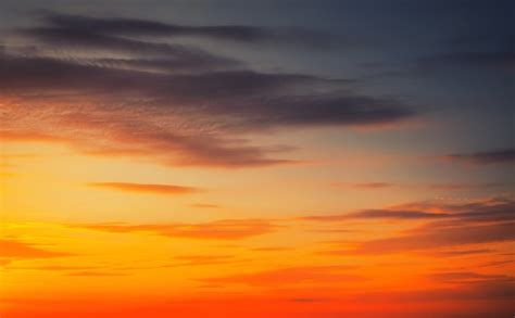 Premium Photo Beautiful Fiery Orange Sunset Sky As Background