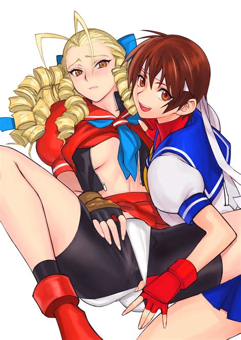Kasugano Sakura And Kanzuki Karin Street Fighter And More Drawn By
