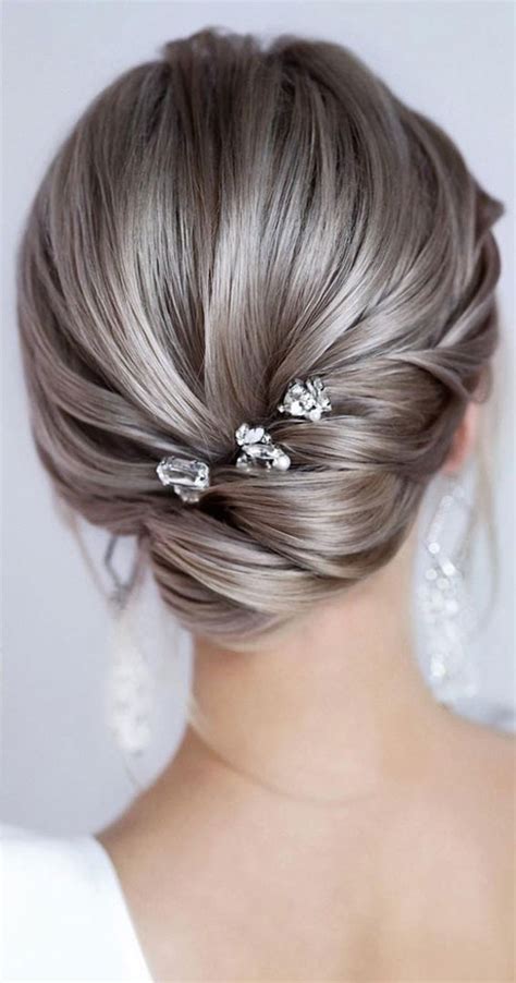 Updos For Every Hair Type And Length Sleek Low Updo For Short Hair
